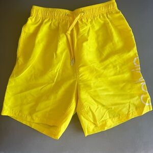 Calvin Klein Bright Yellow Swim Shorts